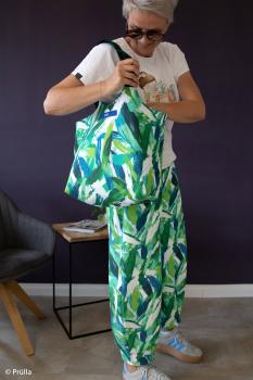 Preview: Denim Jeans Agnes Abstrakt Grün/Blautöne von Swafing